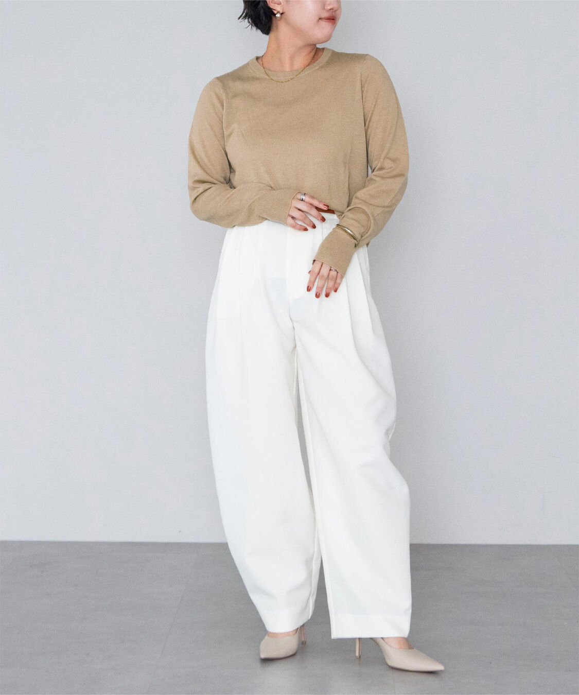 ur's「クルーネックハイゲージニット」|ニット・セーター|