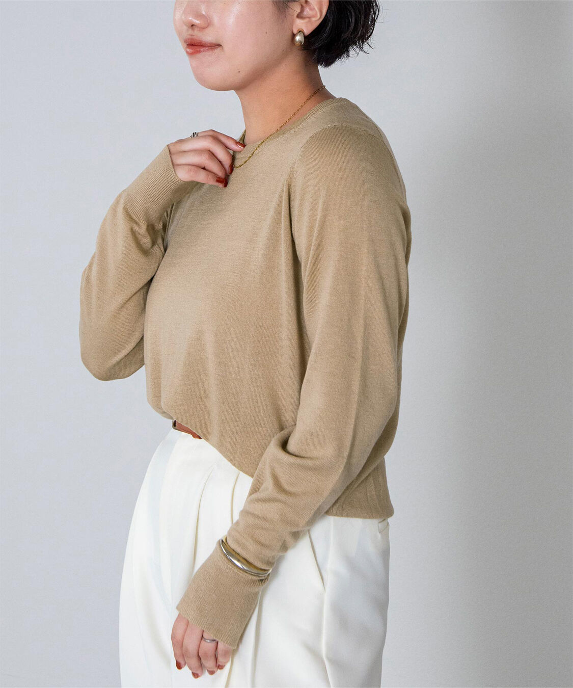 ur's「クルーネックハイゲージニット」|ニット・セーター|