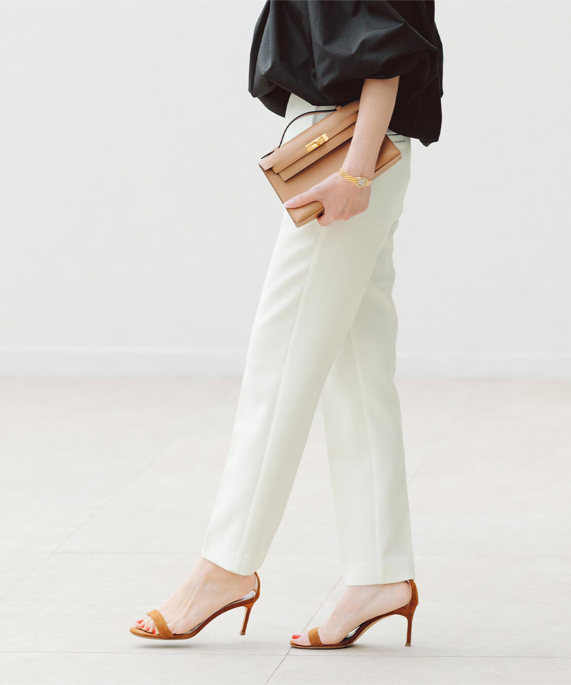 ur's「【星玲奈さんコラボアイテム】ハイウエストスリムパンツ」|スラックス|