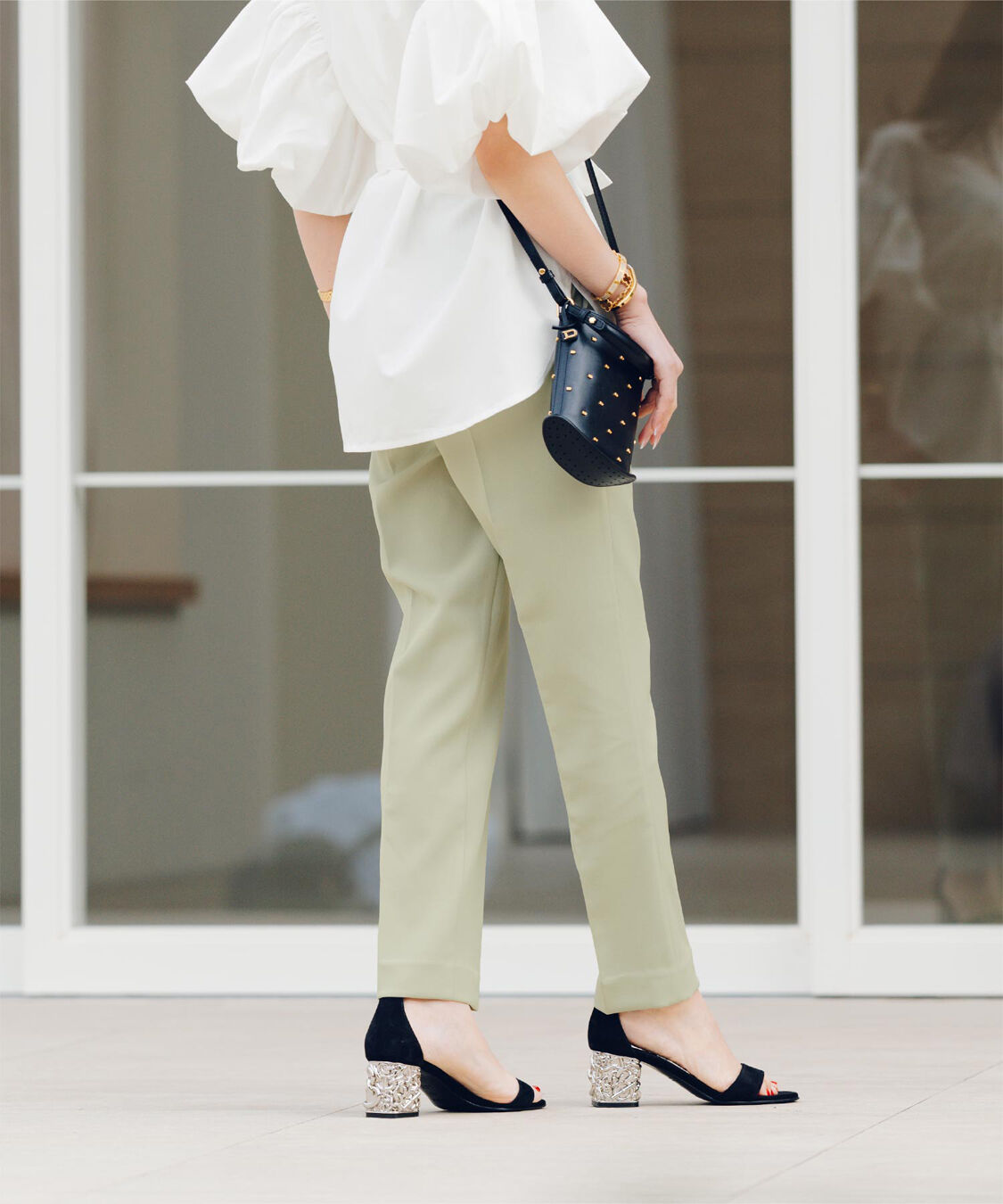 ur's「【星玲奈さんコラボアイテム】ハイウエストスリムパンツ」|スラックス|