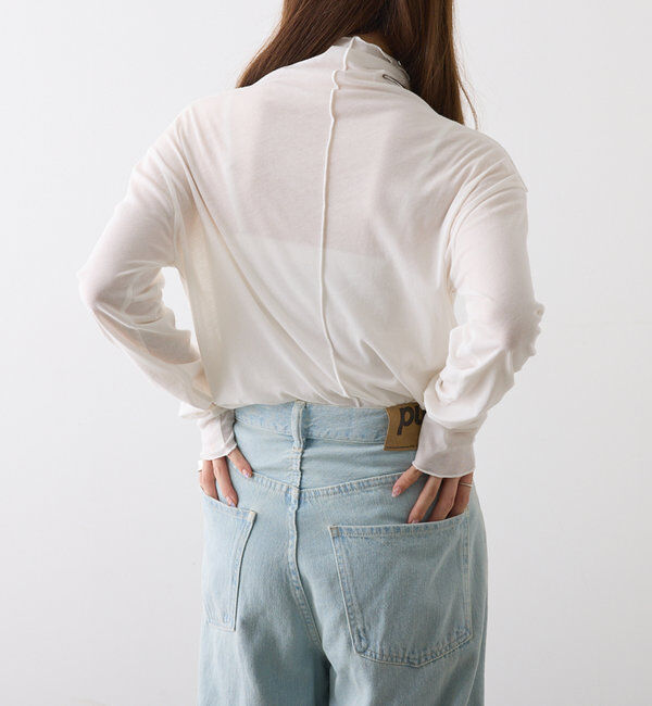  「コットンシアーハイネックカットソー」|プルオーバー|