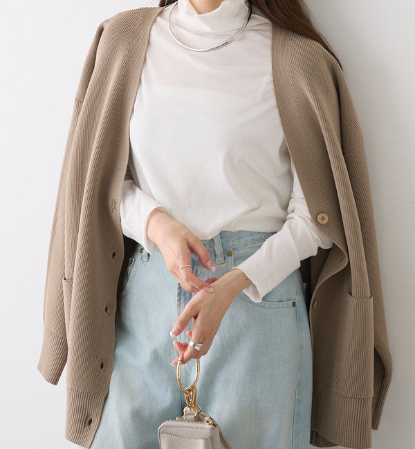  「コットンシアーハイネックカットソー」|プルオーバー|