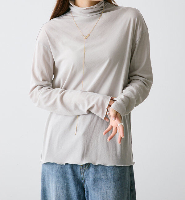  「コットンシアーハイネックカットソー」|プルオーバー|