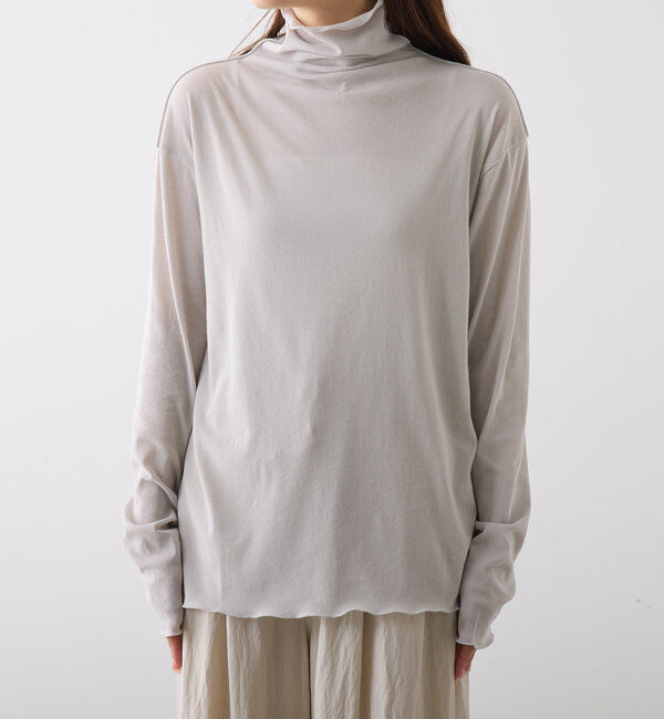  「コットンシアーハイネックカットソー」|プルオーバー|