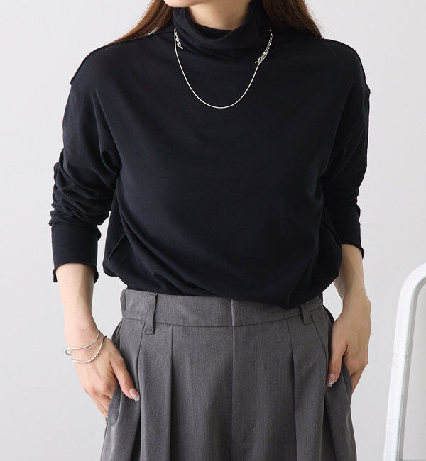  「コットンシアーハイネックカットソー」|プルオーバー|