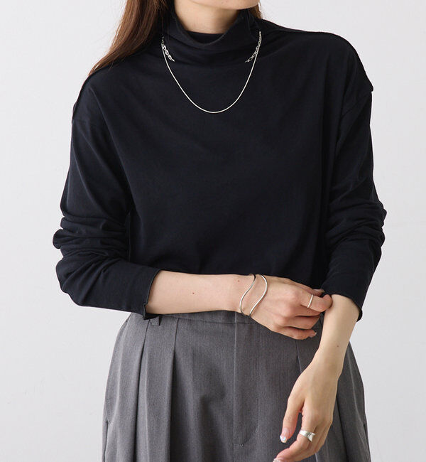  「コットンシアーハイネックカットソー」|プルオーバー|