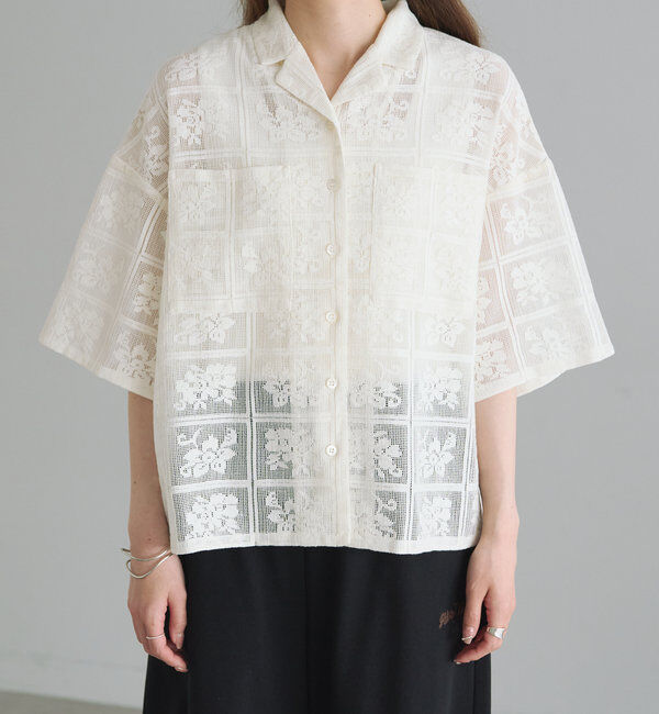  「クロシェット風レースブラウス」|シャツ・ブラウス|