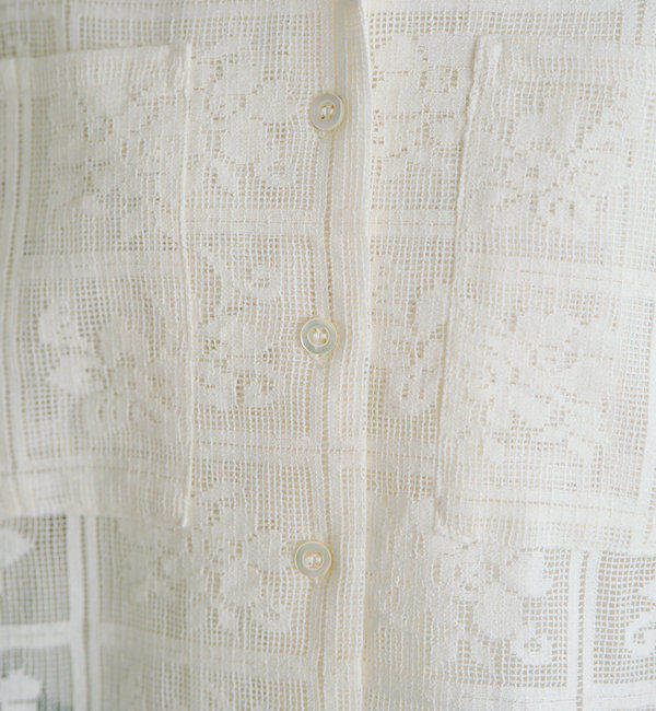  「クロシェット風レースブラウス」|シャツ・ブラウス|