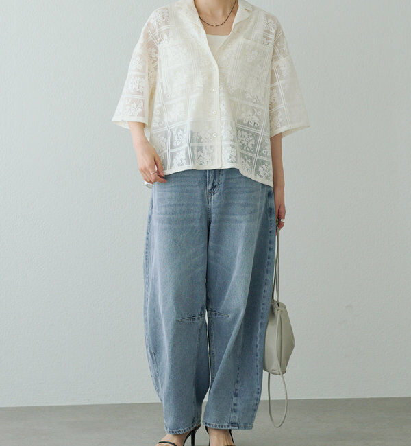  「クロシェット風レースブラウス」|シャツ・ブラウス|