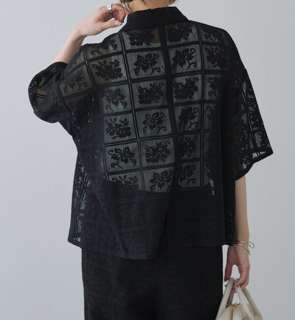  「クロシェット風レースブラウス」|シャツ・ブラウス|