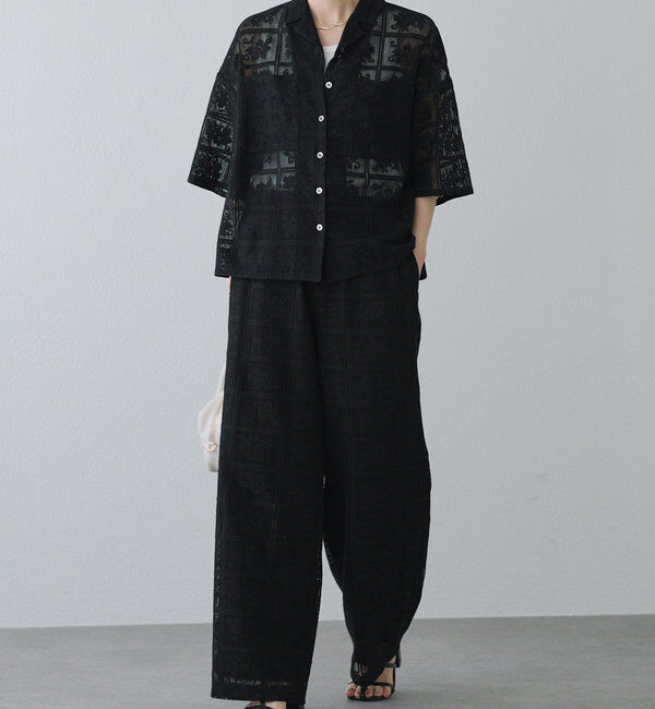  「クロシェット風レースブラウス」|シャツ・ブラウス|