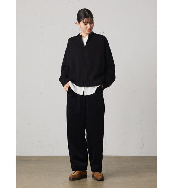 MidiUmi「MidiUmi ハイネックジップカーディガン」|カーディガン|