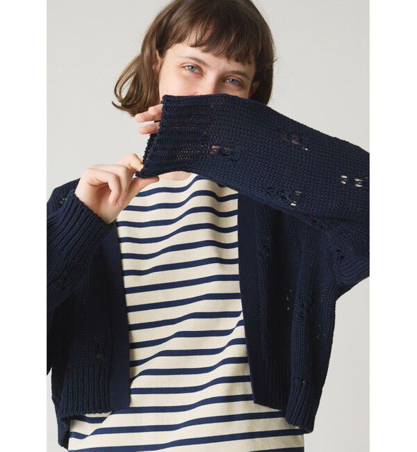 MidiUmi「MidiUmi オープンワークニットカーディガン」|カーディガン|