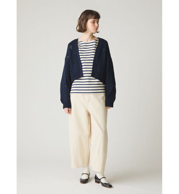 MidiUmi「MidiUmi オープンワークニットカーディガン」|カーディガン|