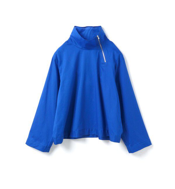 mizuiro ind「mizuiro ind ジップハイネックカラープルオーバー」|シャツ・ブラウス|ブルー