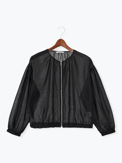 Te chichi TERRASSE「ノーカラーシアーブルゾン」|ブルゾン・スタジャン|