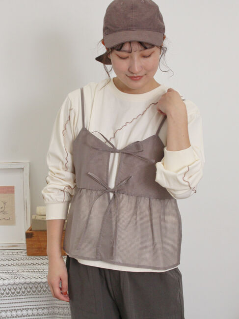 Samansa Mos2「メローインナーSETシアービスチェ」|シャツ・ブラウス|