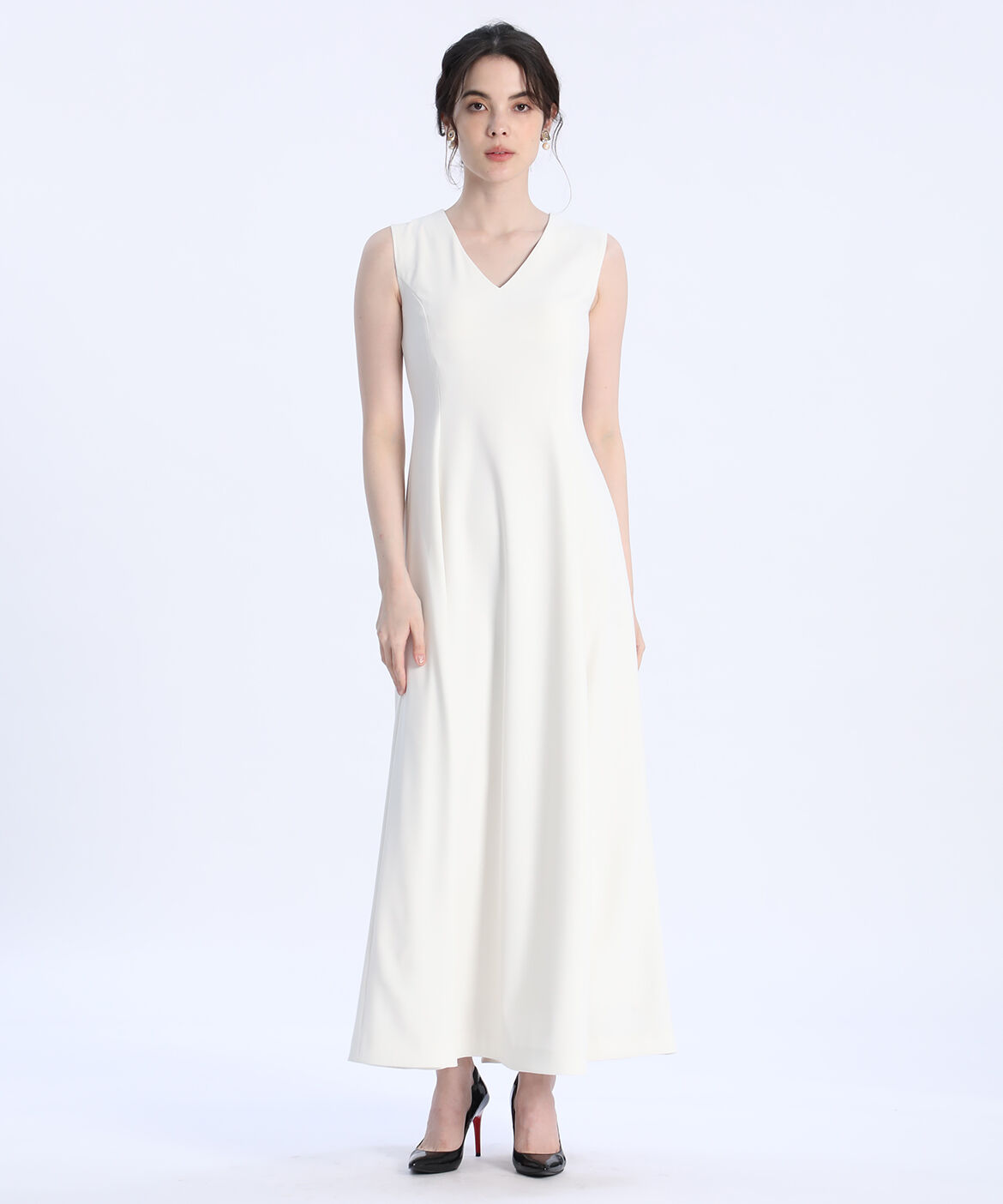 Maglie le cassetto「《M Maglie le cassetto》Vネックロングドレス」|ワンピース|