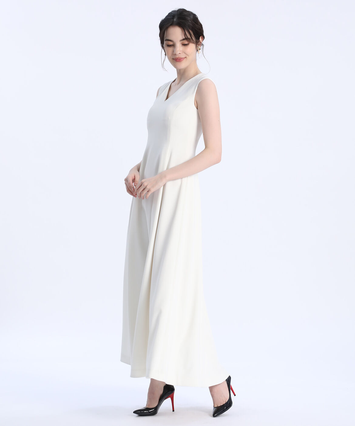 Maglie le cassetto「《M Maglie le cassetto》Vネックロングドレス」|ワンピース|