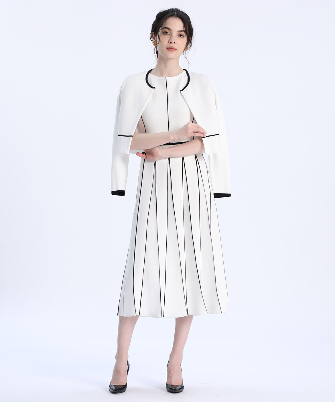 Maglie le cassetto「《M Maglie le cassetto》ラインニットワンピース」|ワンピース|