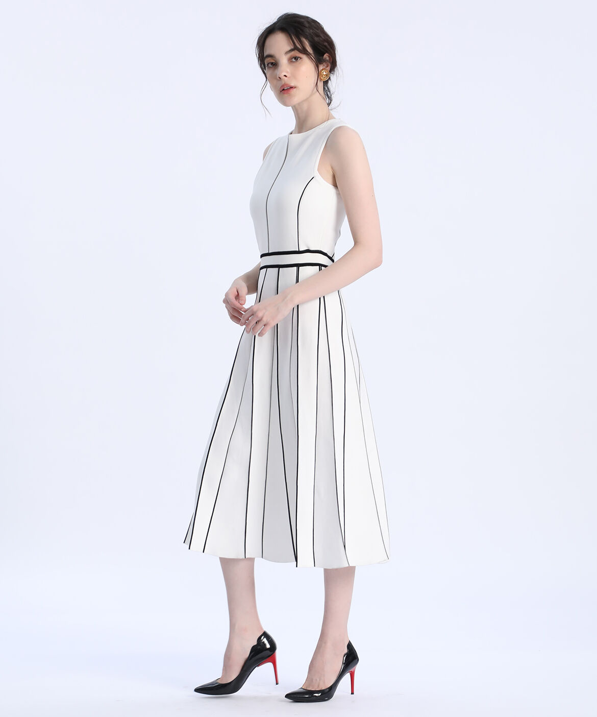 Maglie le cassetto「《M Maglie le cassetto》ラインニットワンピース」|ワンピース|