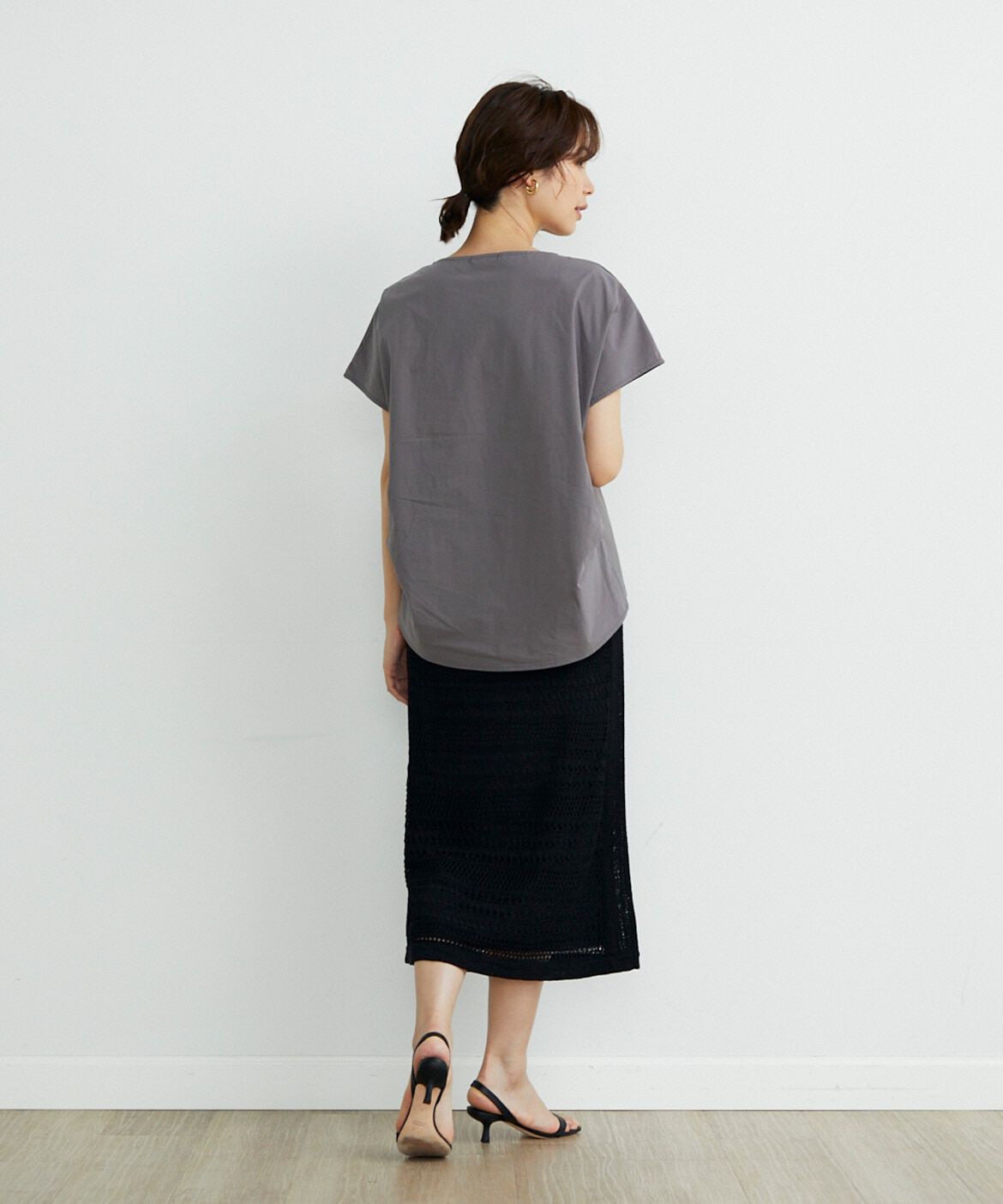 7-IDconcept.「透かし柄ニットスカート」|スカート|