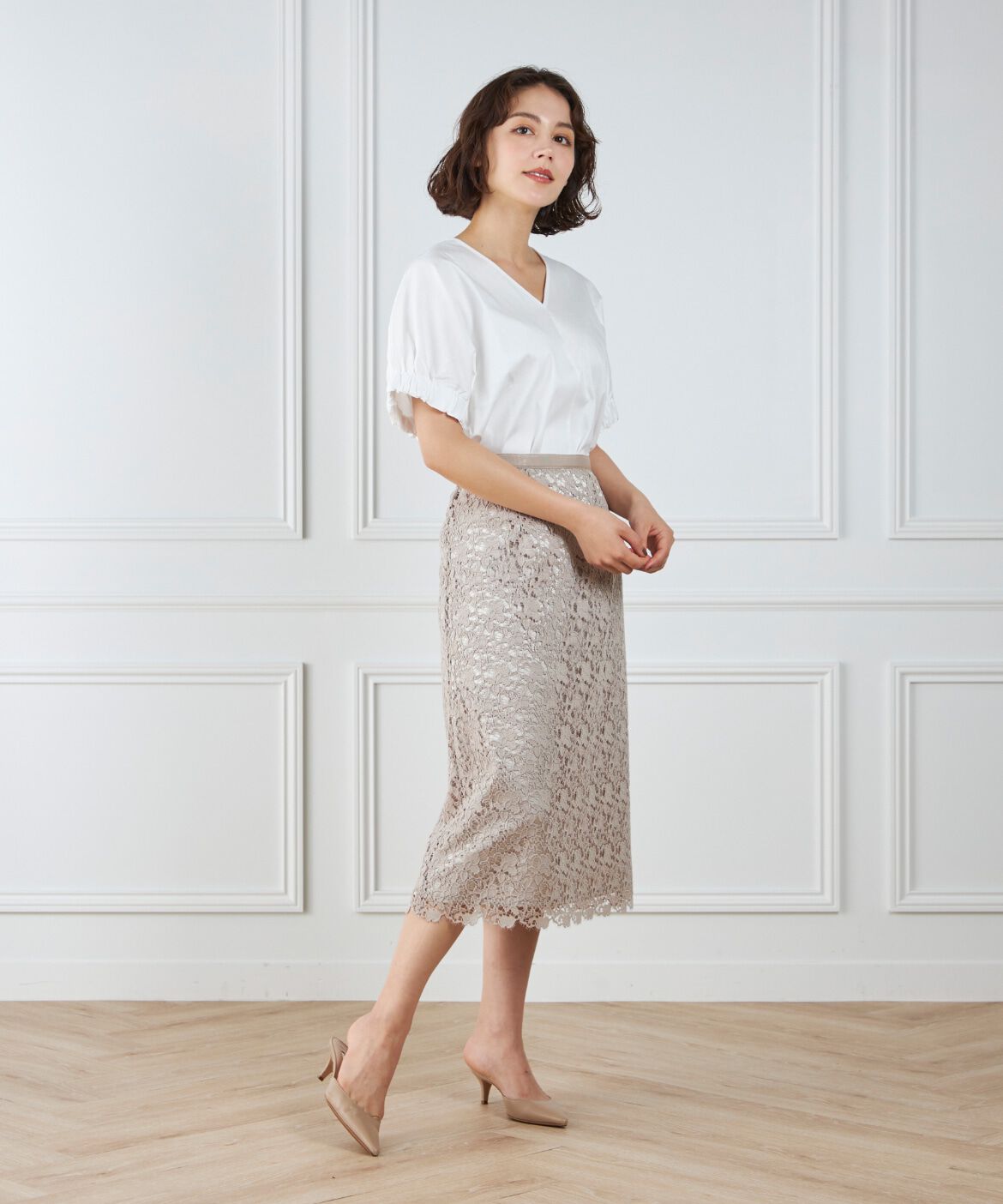 7-IDconcept.「《大きいサイズ》ギャザースリーブプルオーバー」|Tシャツ・カットソー|