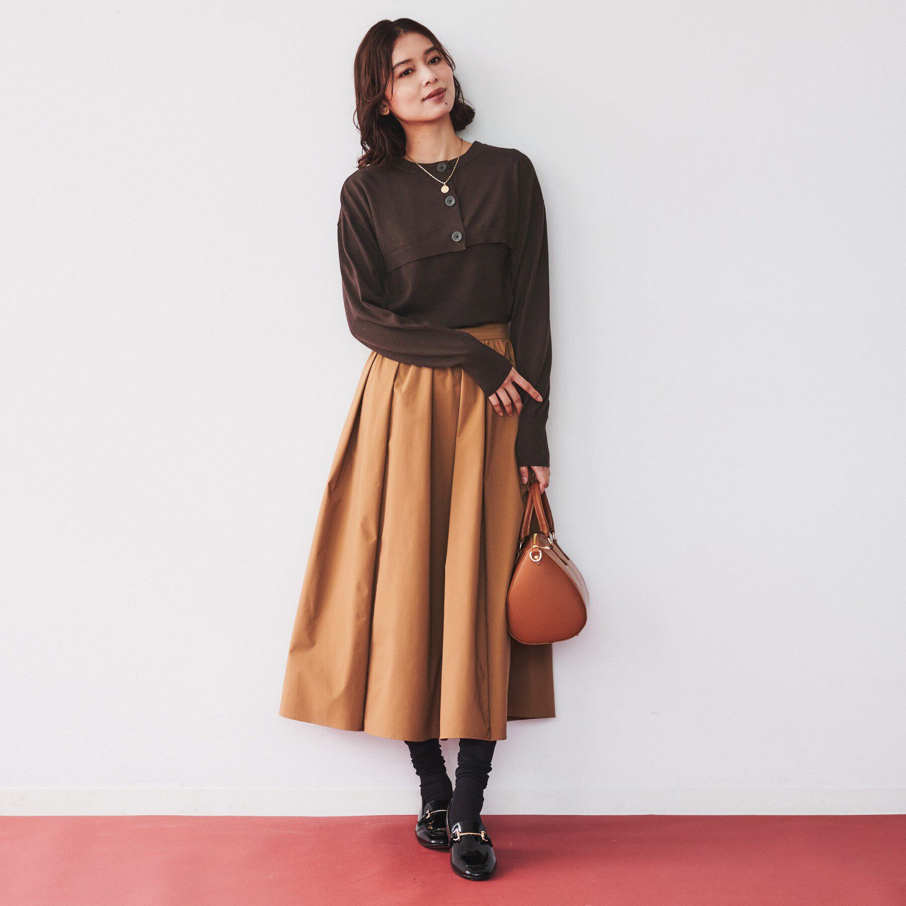 UNTITLED「【アンサンブル/毛100%】ボレロカーディガン&times;ノースリーブニットセット」|カーディガン|