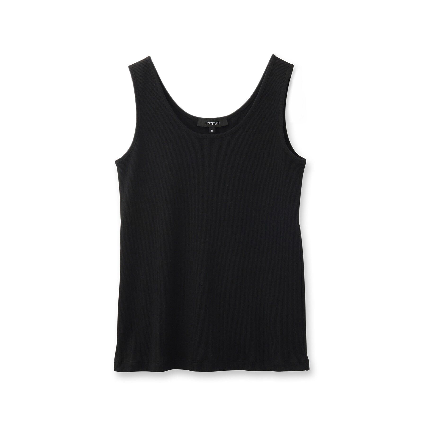 UNTITLED「コットンテレコタンクトップ」|キャミソール|ブラック(019)