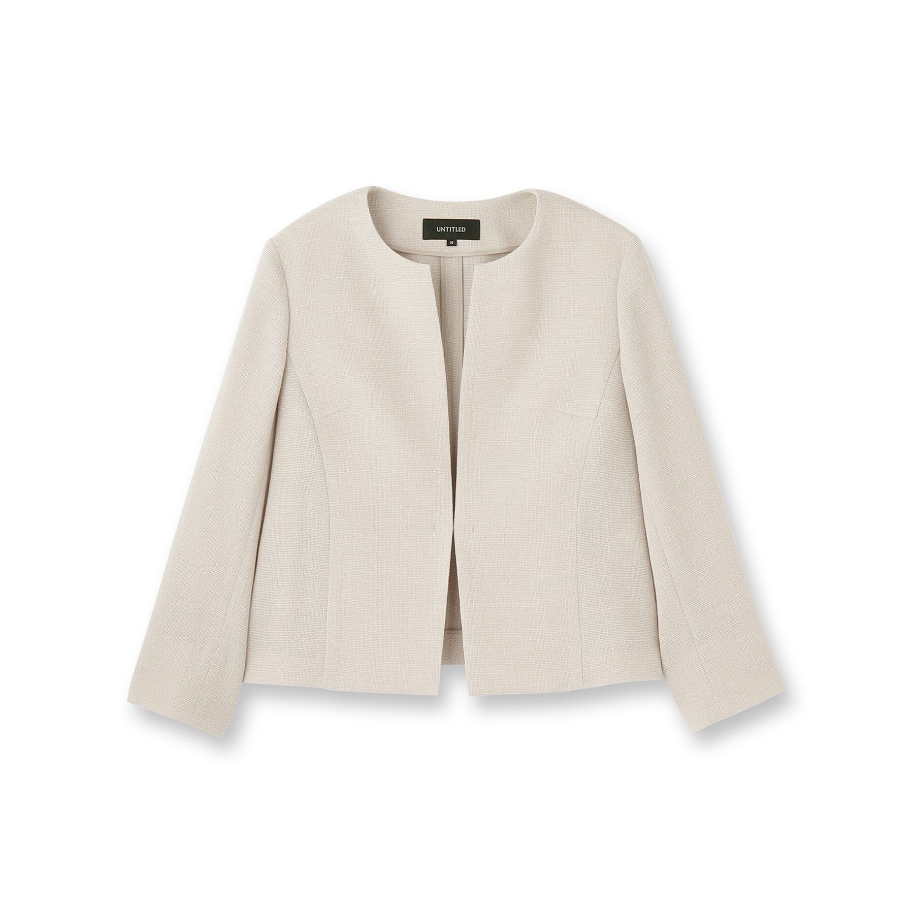 UNTITLED「【短丈/日本製】カラミ風メッシュ ノーカラージャケット」|ノーカラージャケット|