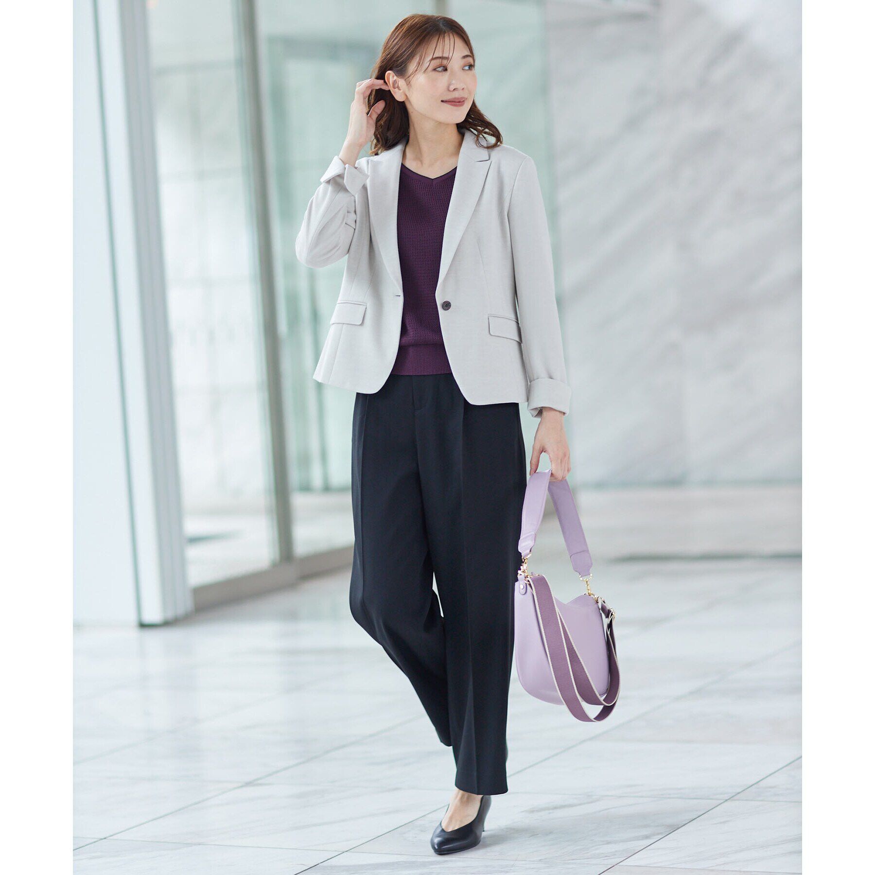 Reflect「【SALE／接触冷感／洗える】デニム調ストレートシルエットパンツ」|その他|