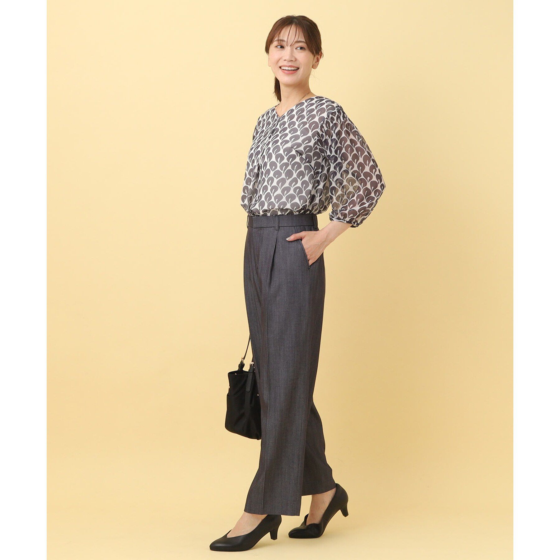 Reflect「【SALE／接触冷感／洗える】デニム調ストレートシルエットパンツ」|その他|