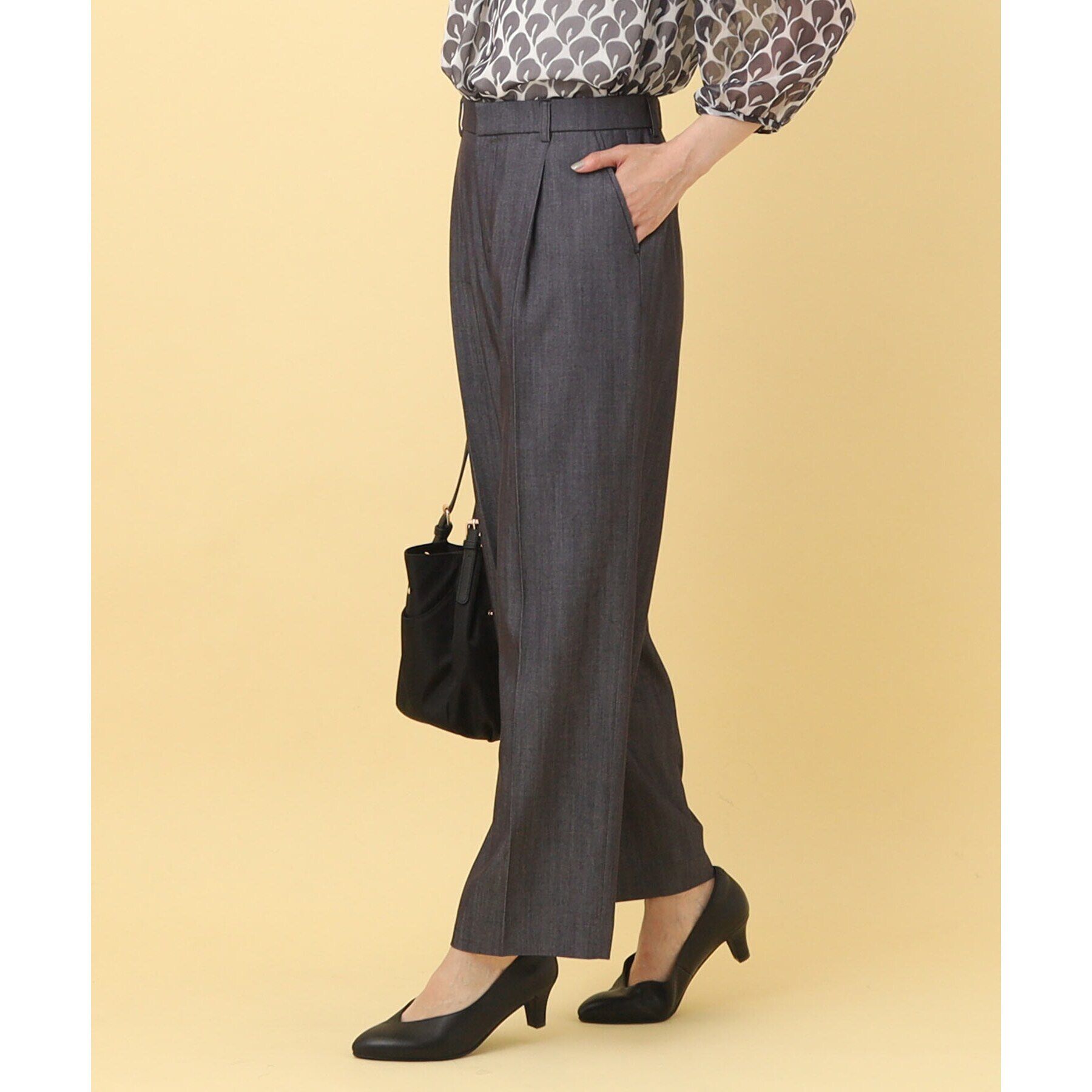 Reflect「【SALE／接触冷感／洗える】デニム調ストレートシルエットパンツ」|その他|