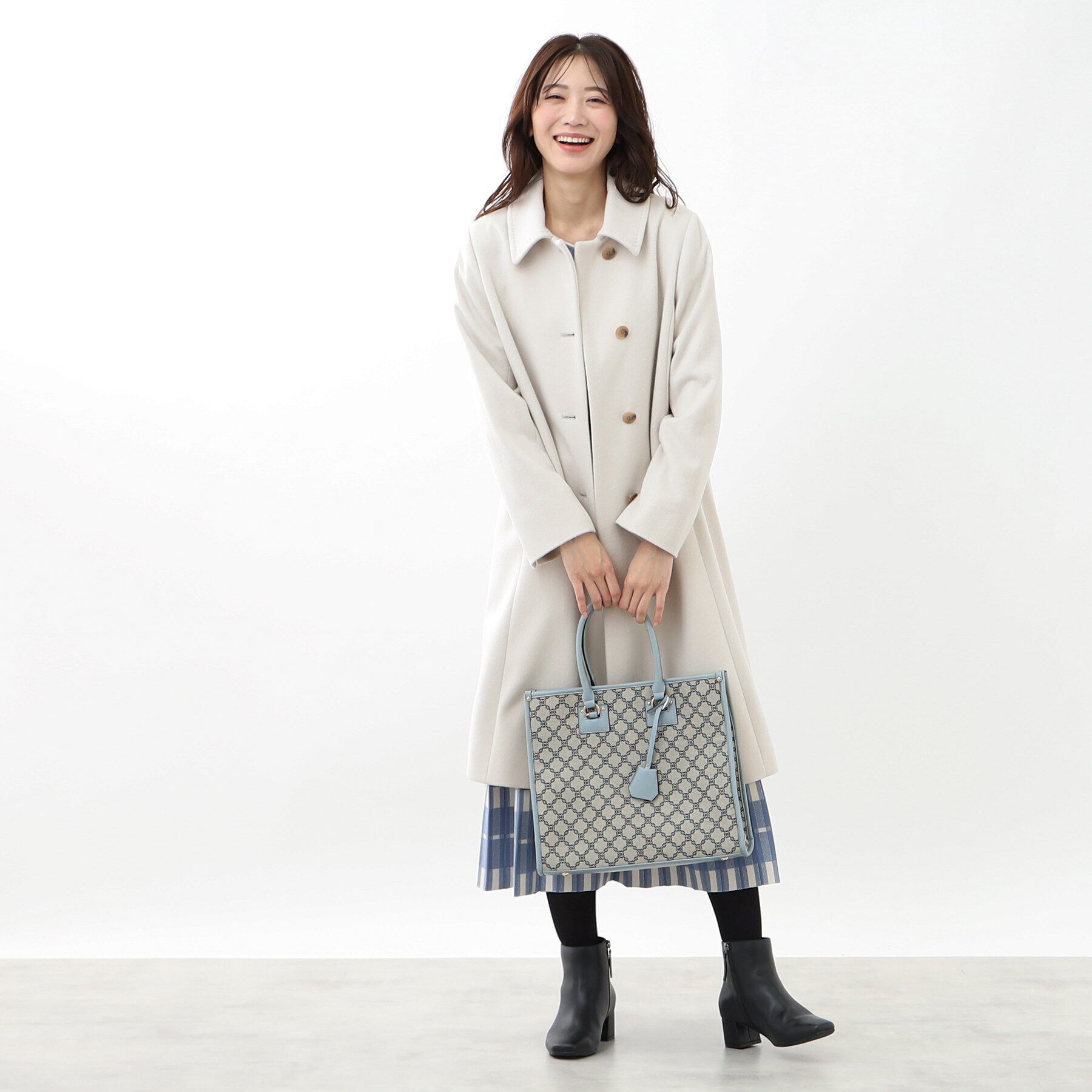 Reflect「【定番人気】ステンカラーロングウール混コート」|ステンカラーコート|