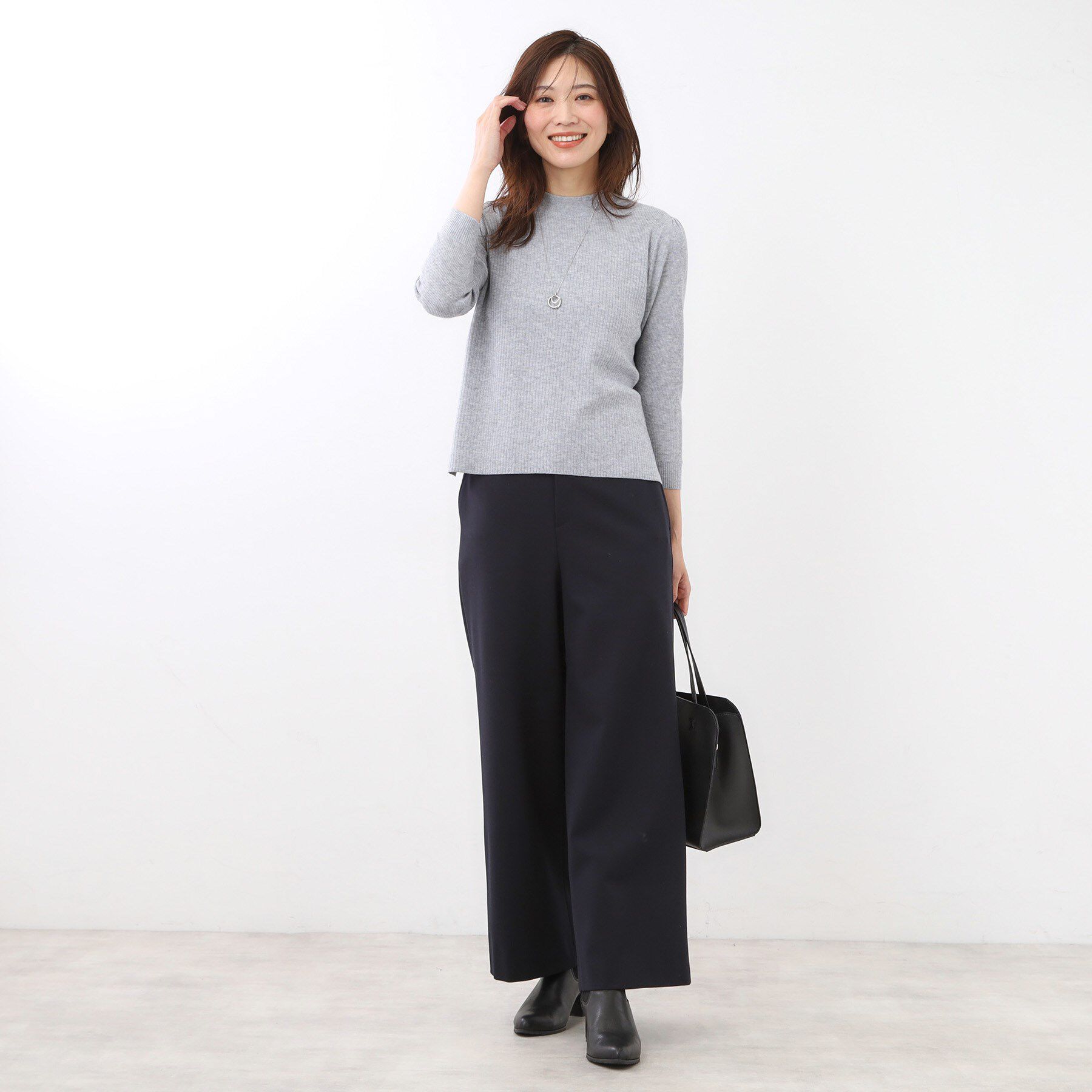 Reflect「【選べる5色／アンサンブル可】プチハイネックリブニット」|ニット・セーター|