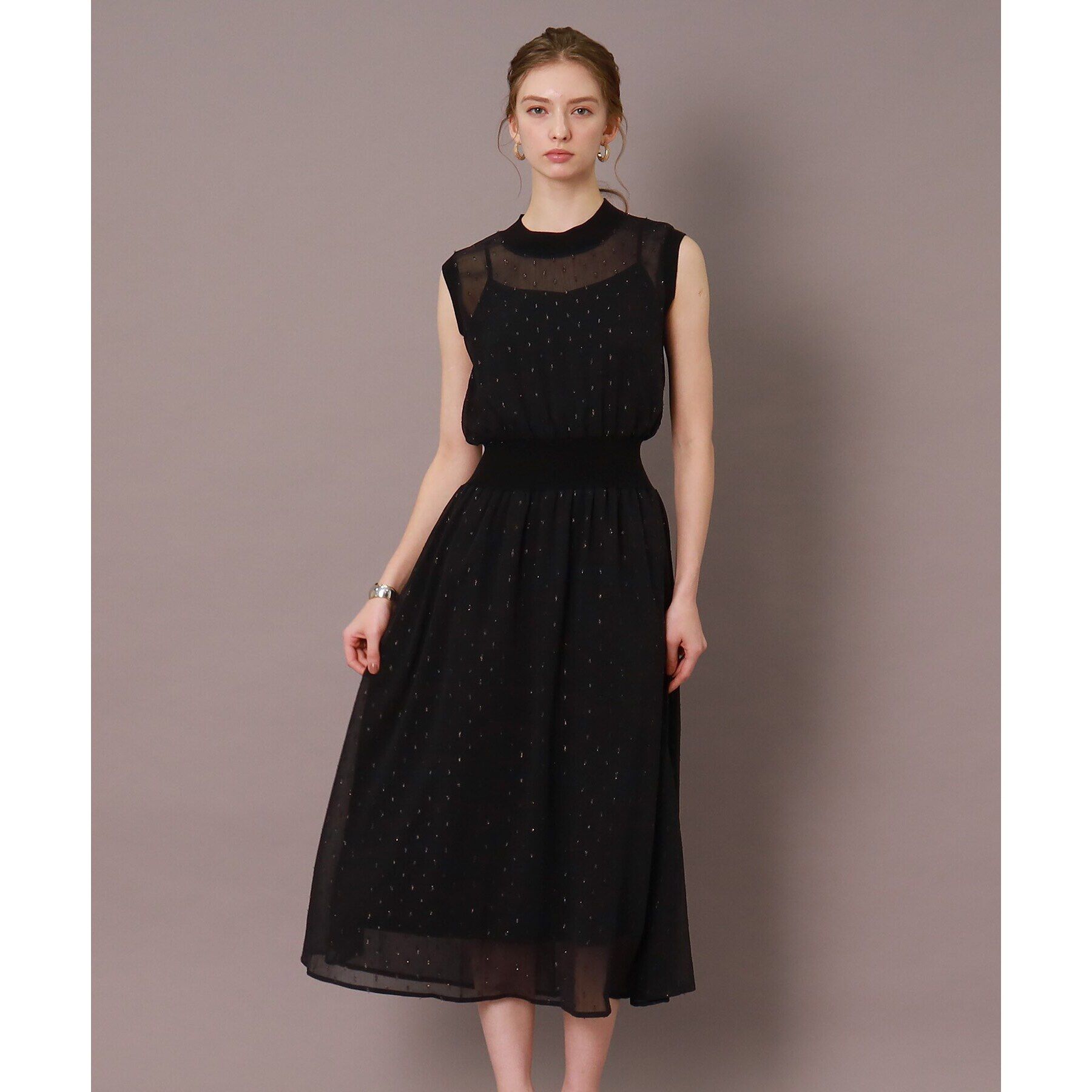 DRESSTERIOR「◆【通勤・行事対応可能/洗える】フィルムドットワンピース」|ワンピース|