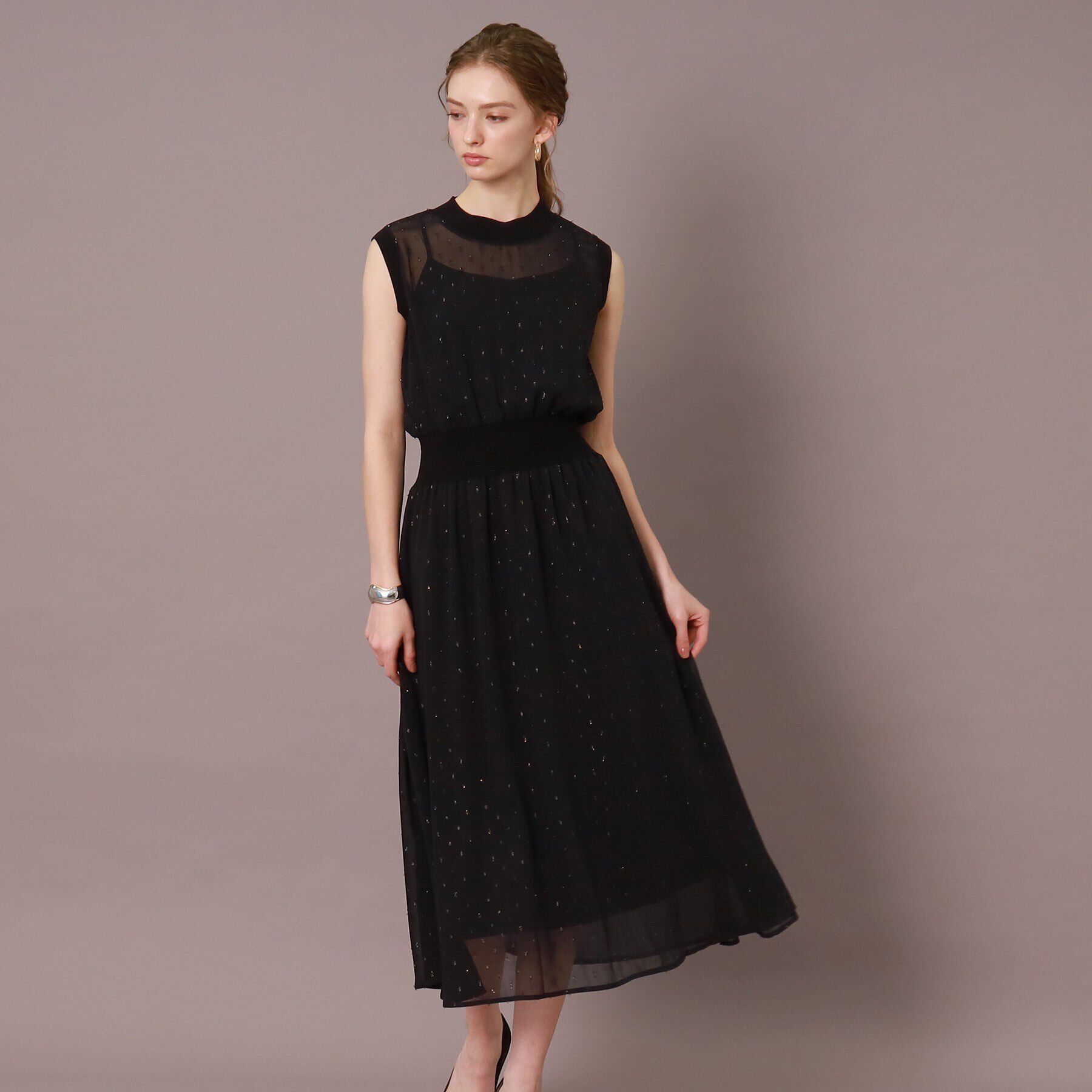 DRESSTERIOR「◆【通勤・行事対応可能/洗える】フィルムドットワンピース」|ワンピース|