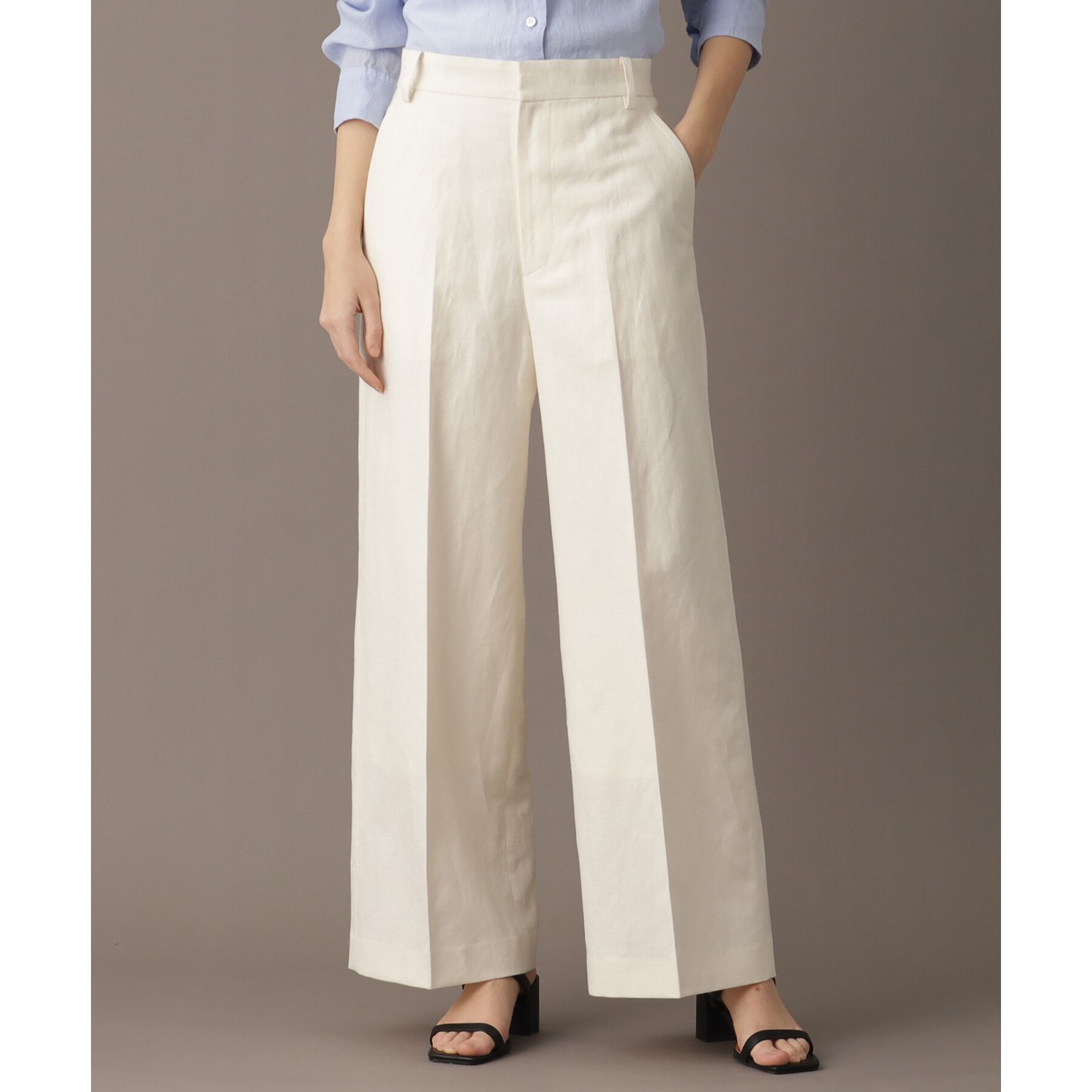 DRESSTERIOR「【美シルエット／洗える】リネンブレンドワイドパンツ」|その他|