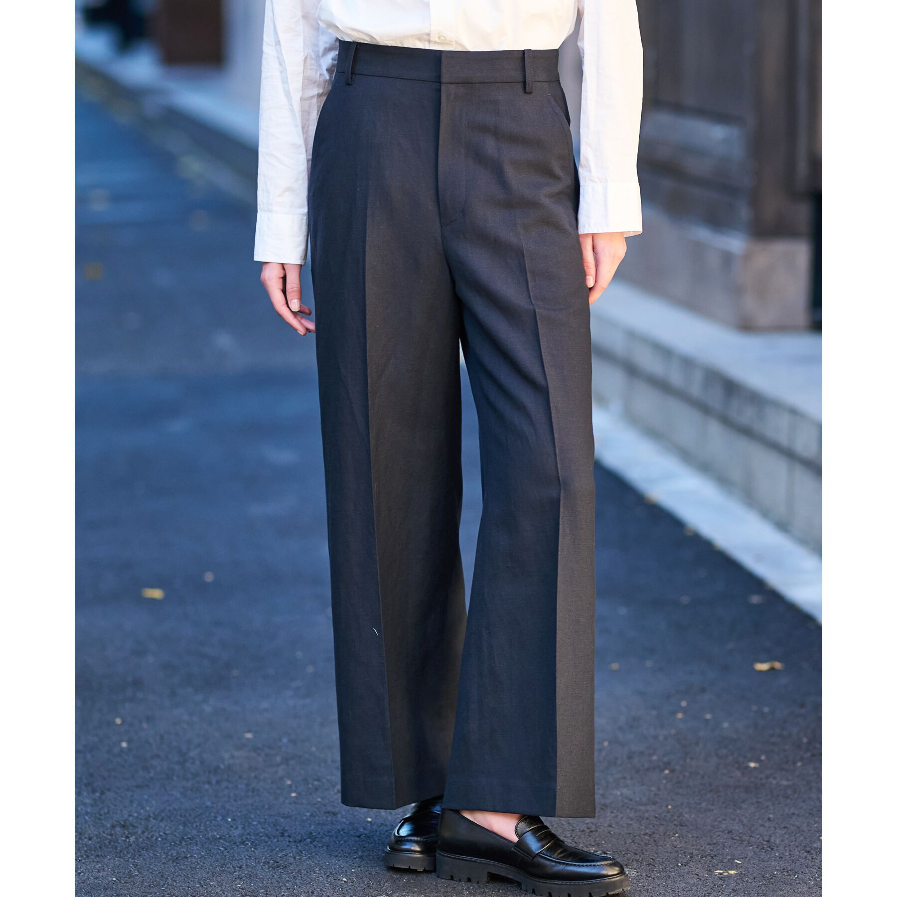 DRESSTERIOR「【美シルエット／洗える】リネンブレンドワイドパンツ」|その他|