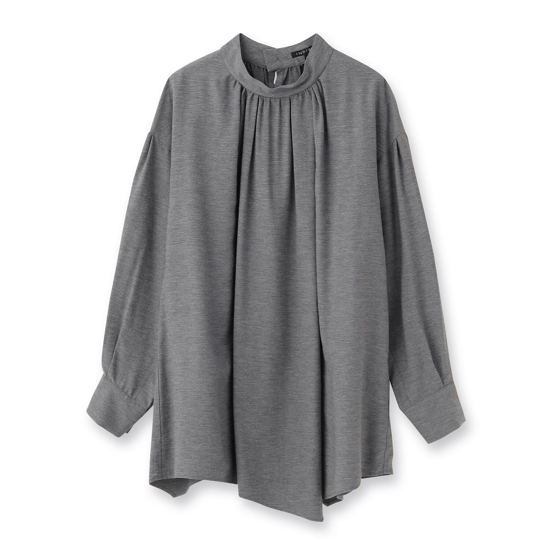 INDIVI「【日本製／洗える】アシメヘムオーバーブラウス」|シャツ・ブラウス|