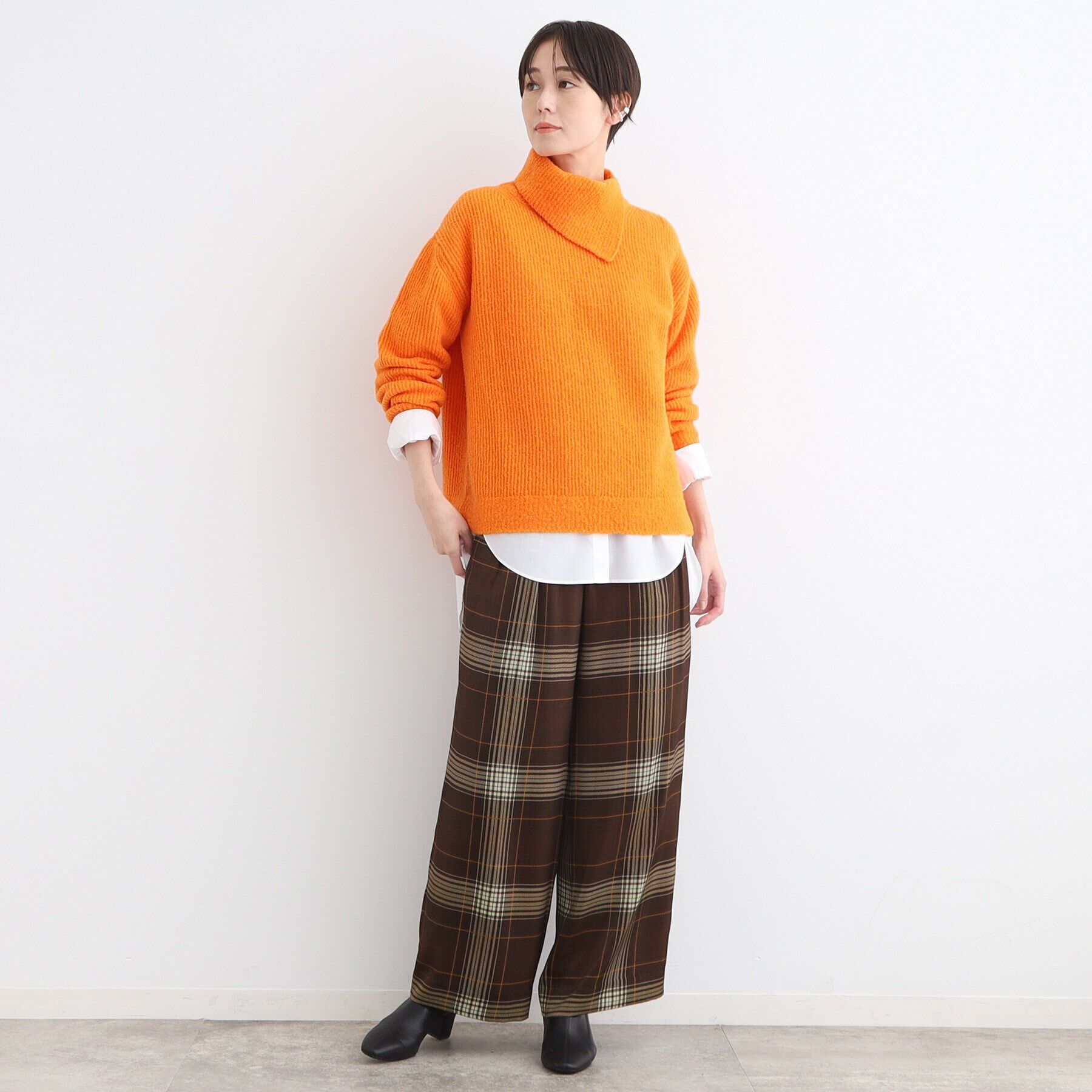 INDIVI「【洗える／ウエストゴム】グラデーションチェックパンツ」|その他|
