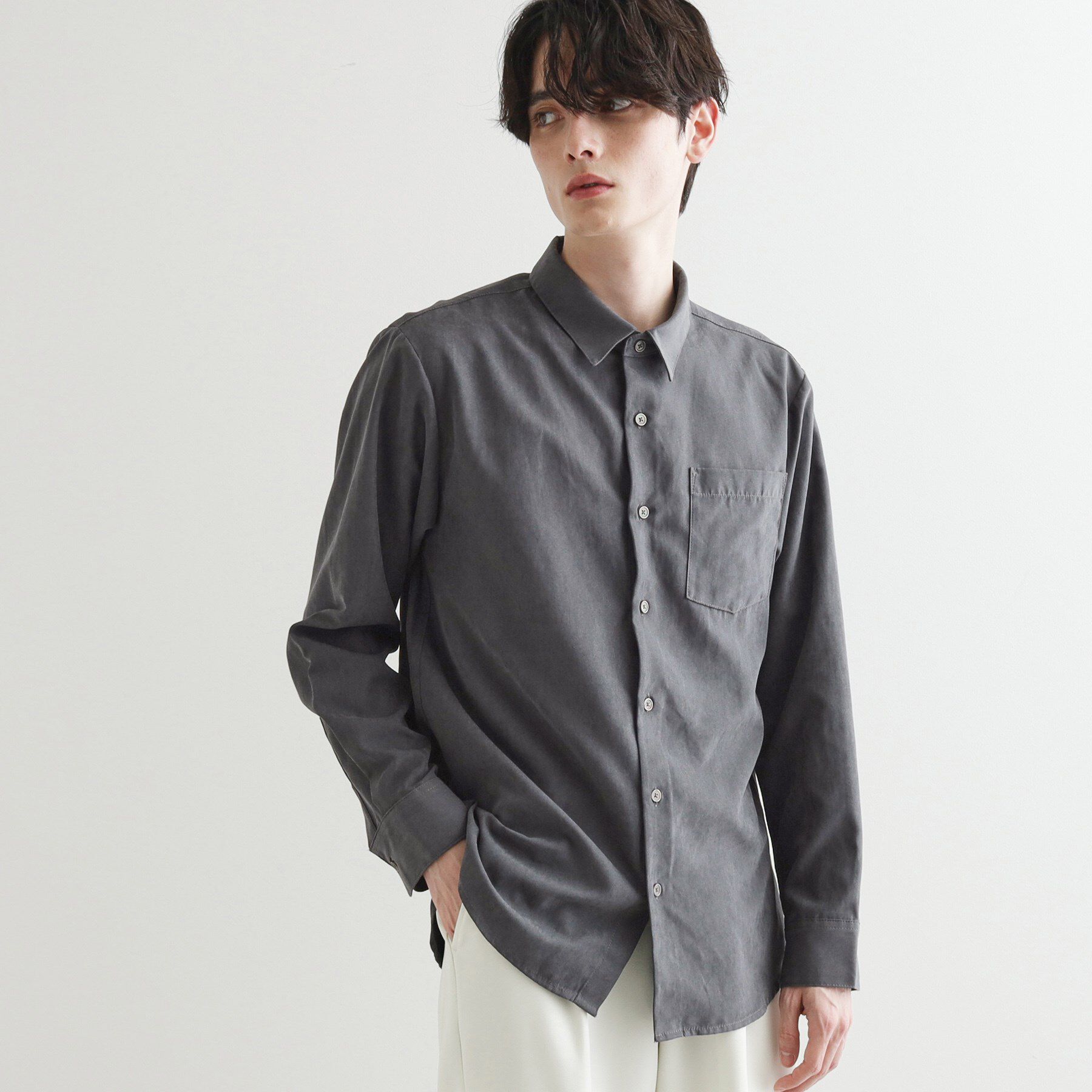 tk.TAKEO KIKUCHI「ナイロンスエードライクシャツ」|シャツ・ブラウス|