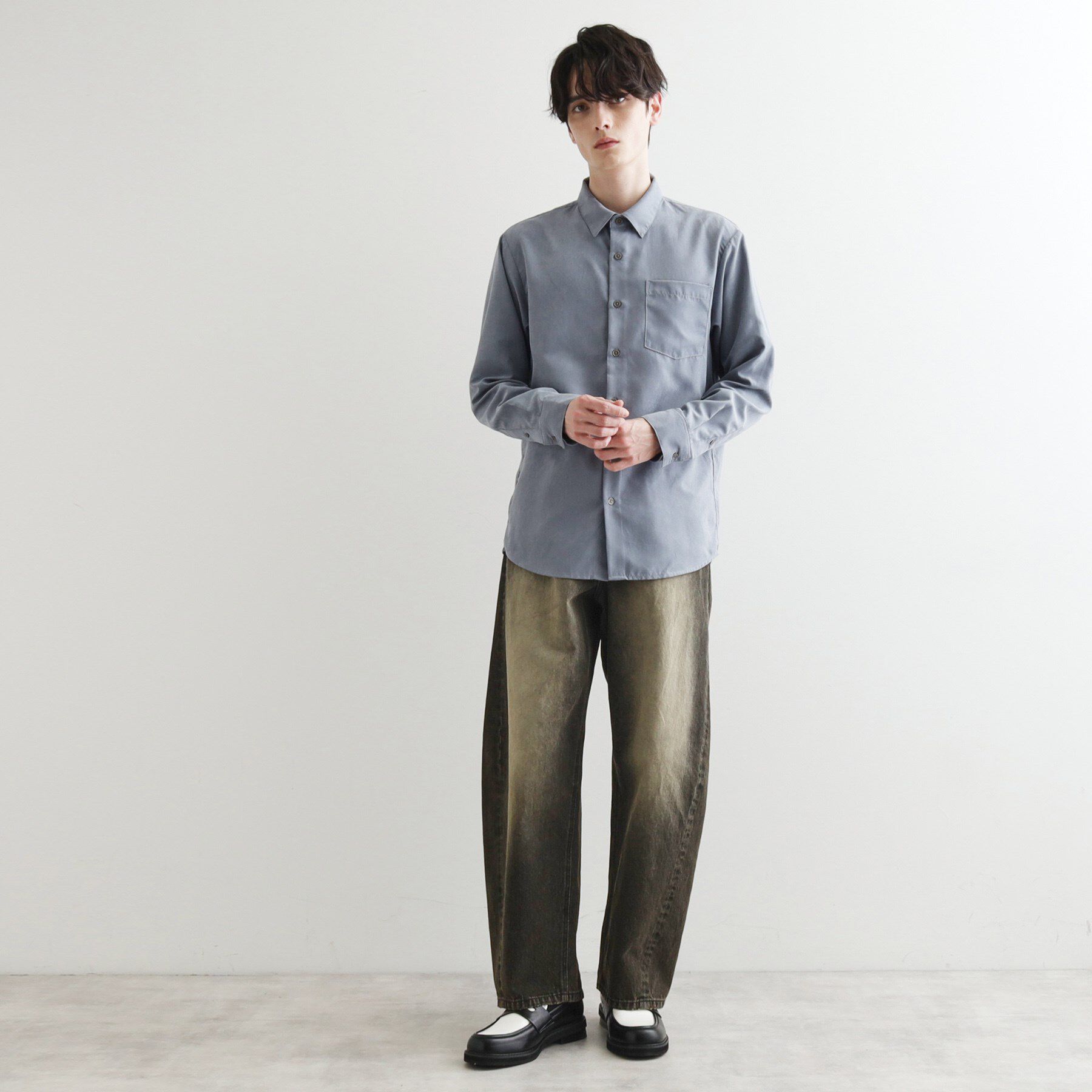 tk.TAKEO KIKUCHI「ナイロンスエードライクシャツ」|シャツ・ブラウス|