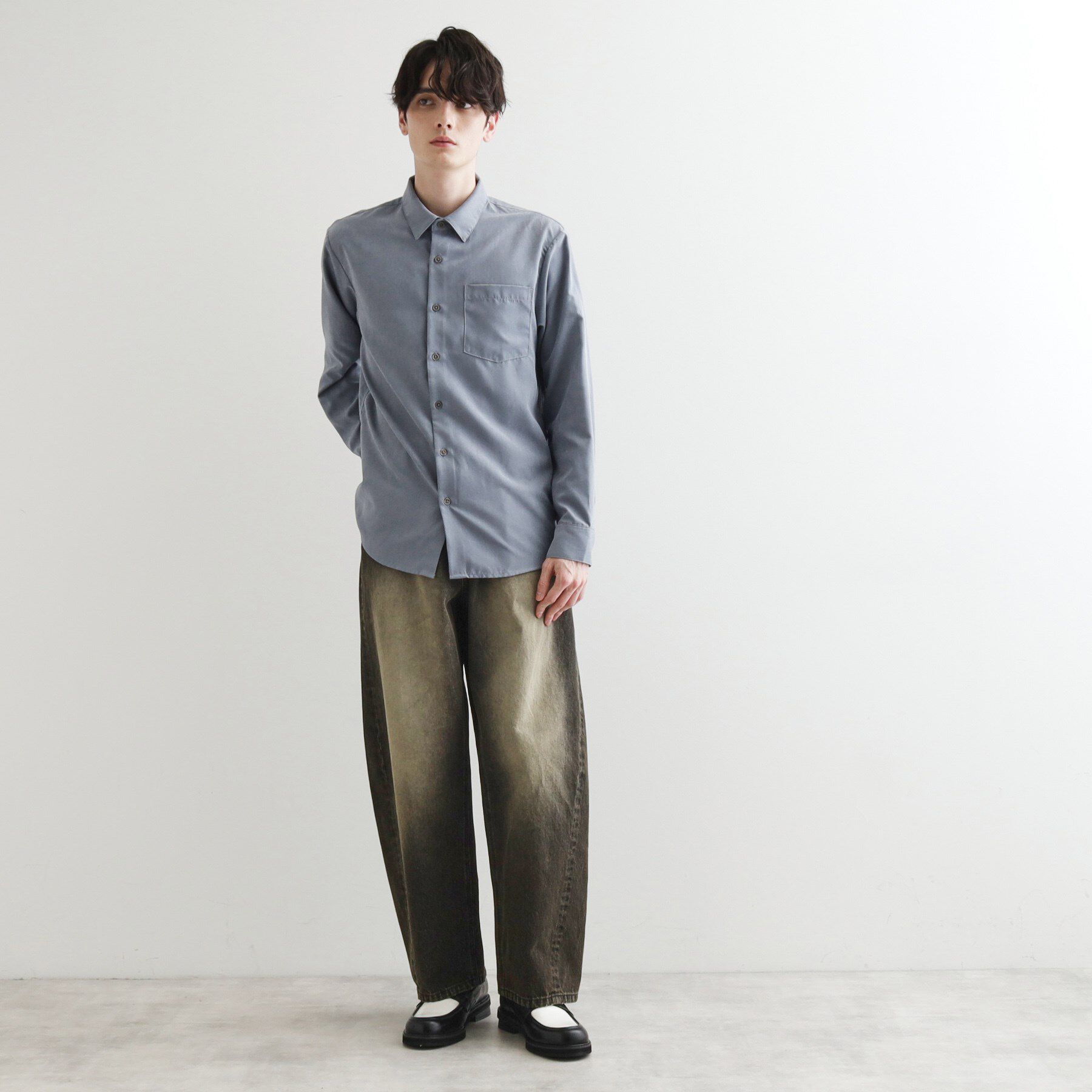 tk.TAKEO KIKUCHI「ナイロンスエードライクシャツ」|シャツ・ブラウス|