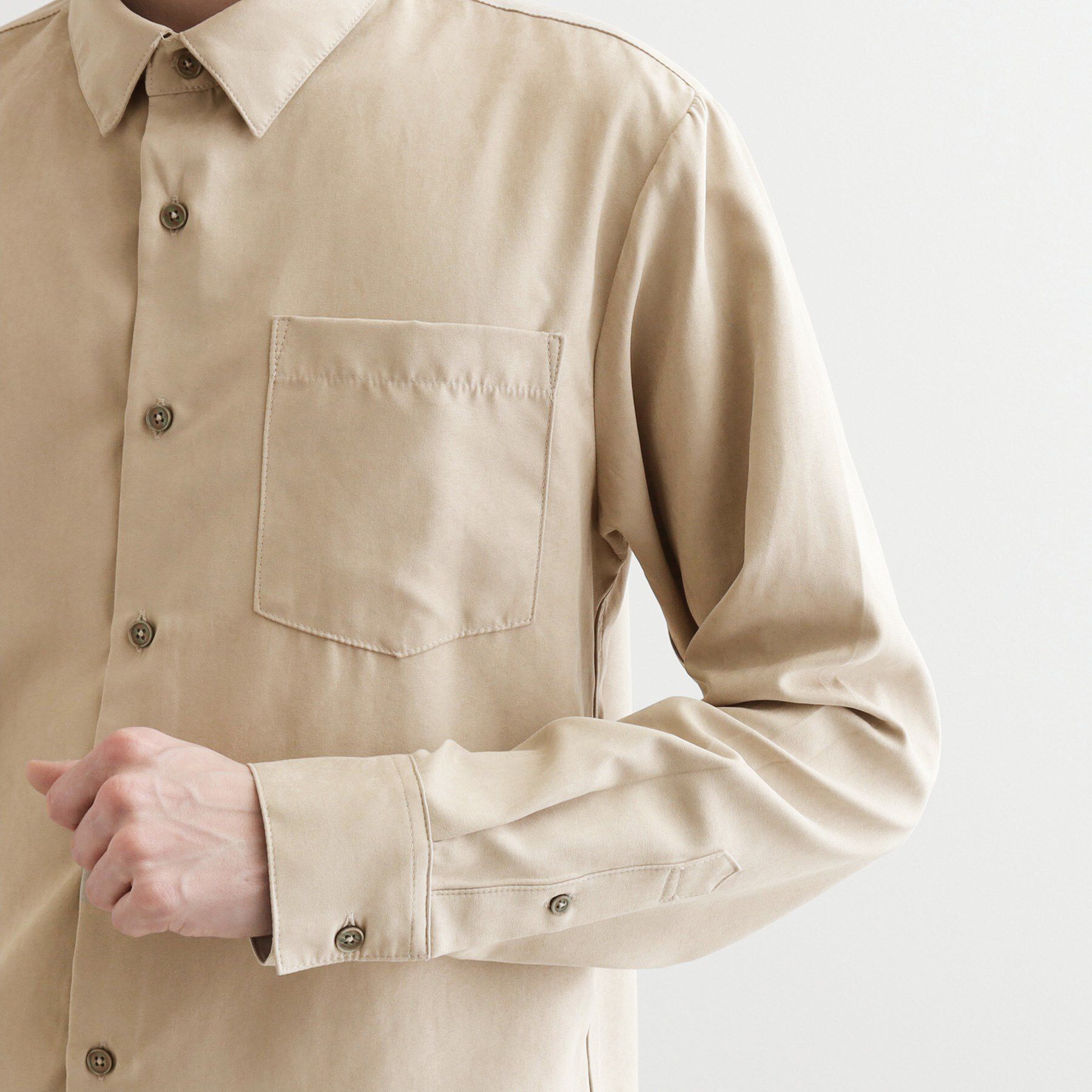 tk.TAKEO KIKUCHI「ナイロンスエードライクシャツ」|シャツ・ブラウス|