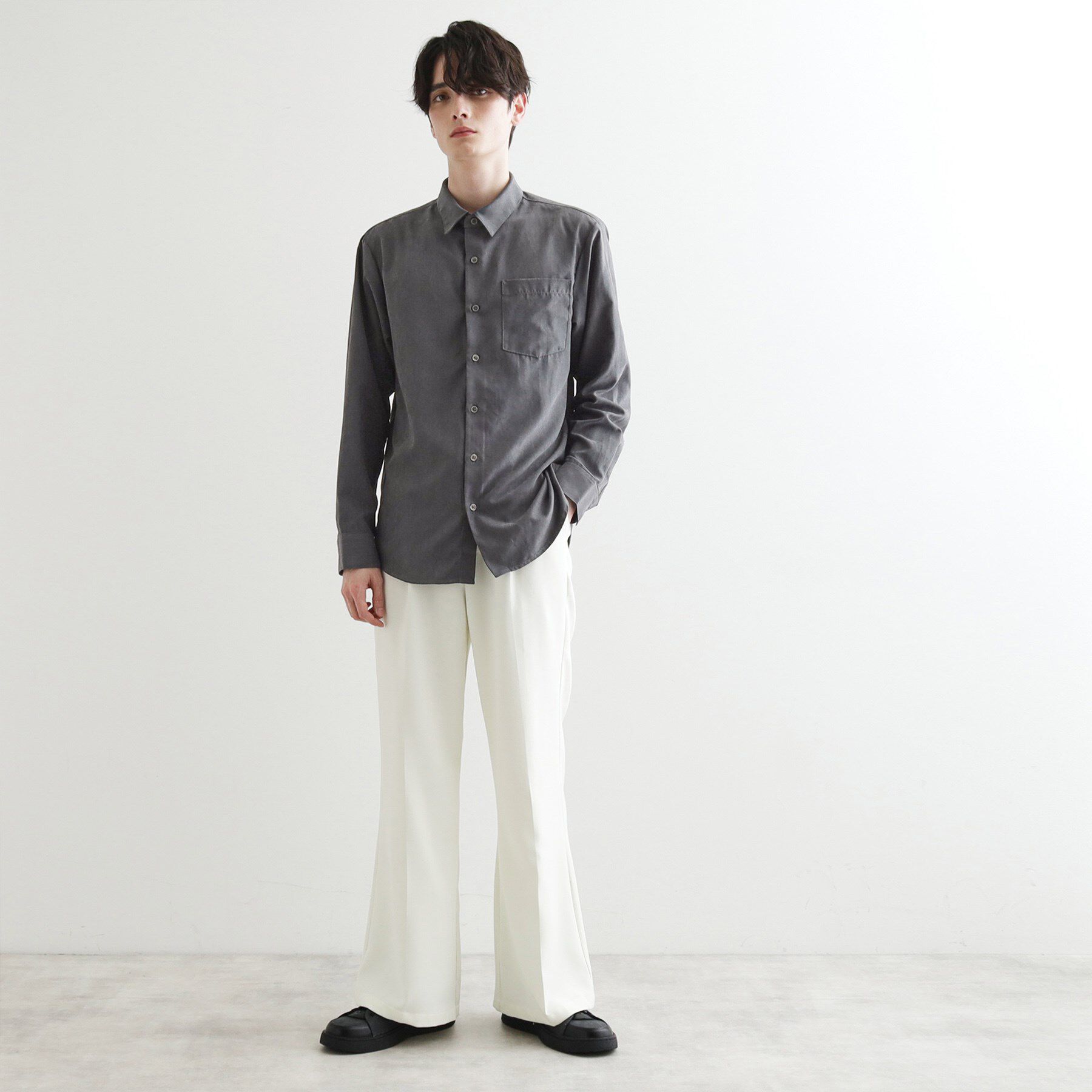 tk.TAKEO KIKUCHI「ナイロンスエードライクシャツ」|シャツ・ブラウス|