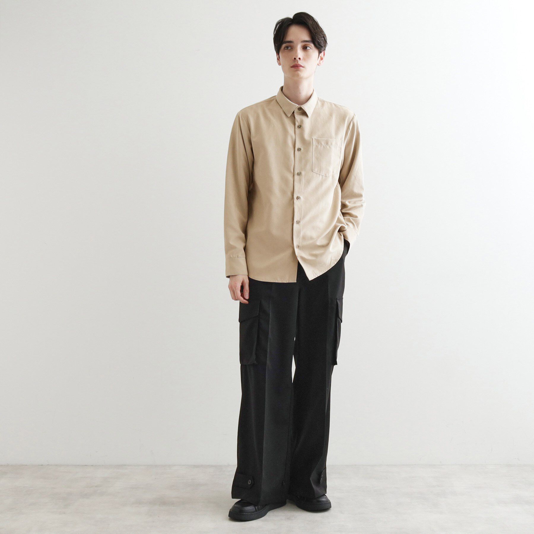 tk.TAKEO KIKUCHI「ナイロンスエードライクシャツ」|シャツ・ブラウス|