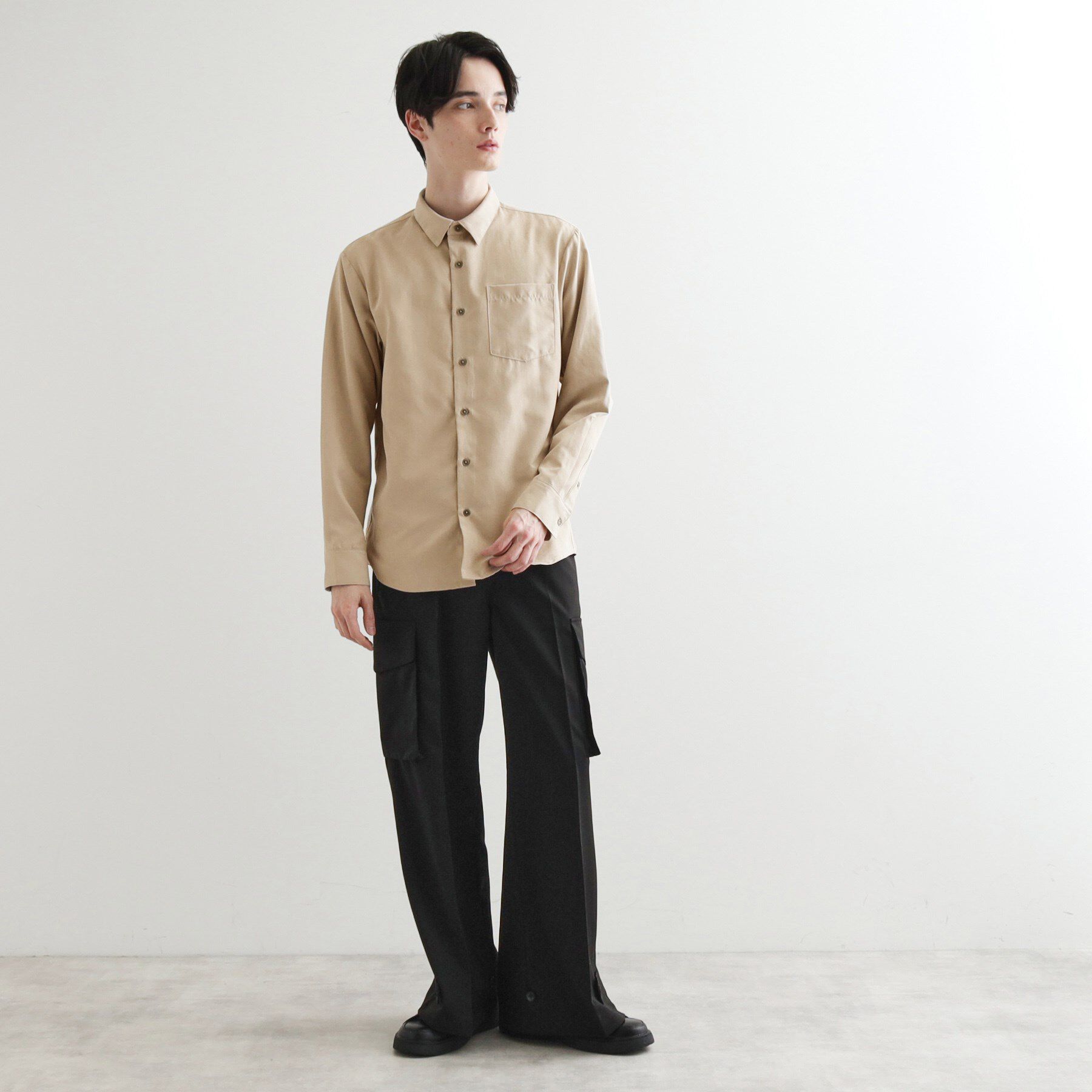 tk.TAKEO KIKUCHI「ナイロンスエードライクシャツ」|シャツ・ブラウス|