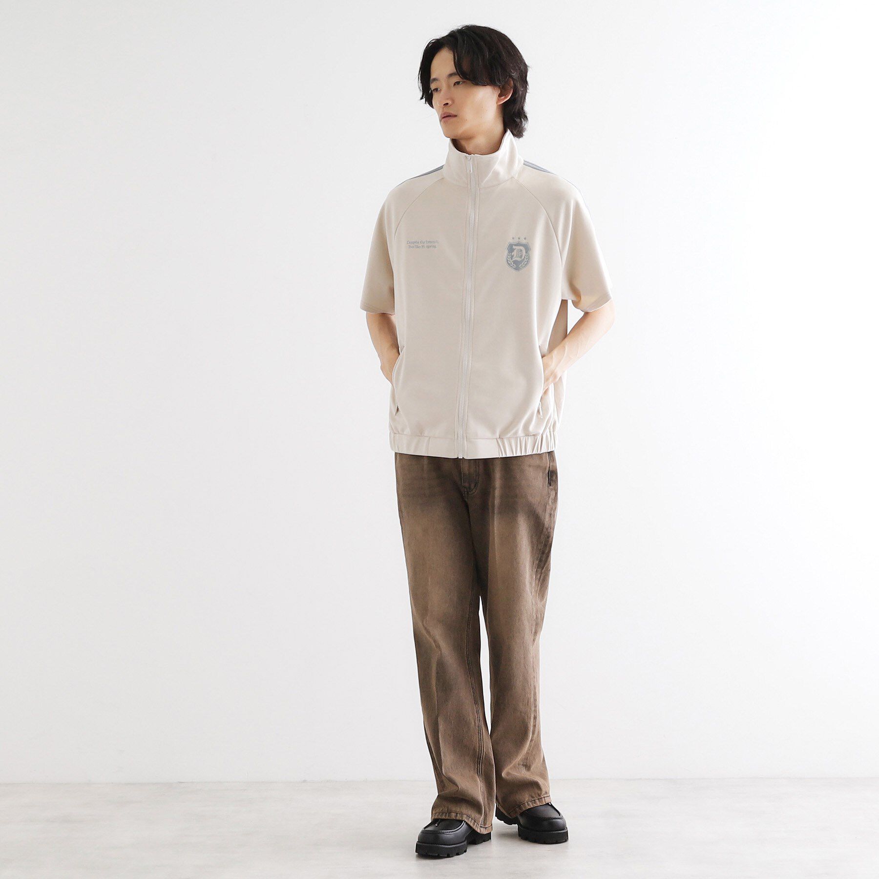 tk.TAKEO KIKUCHI「スエードライクトラックジャケット」|ブルゾン・スタジャン|