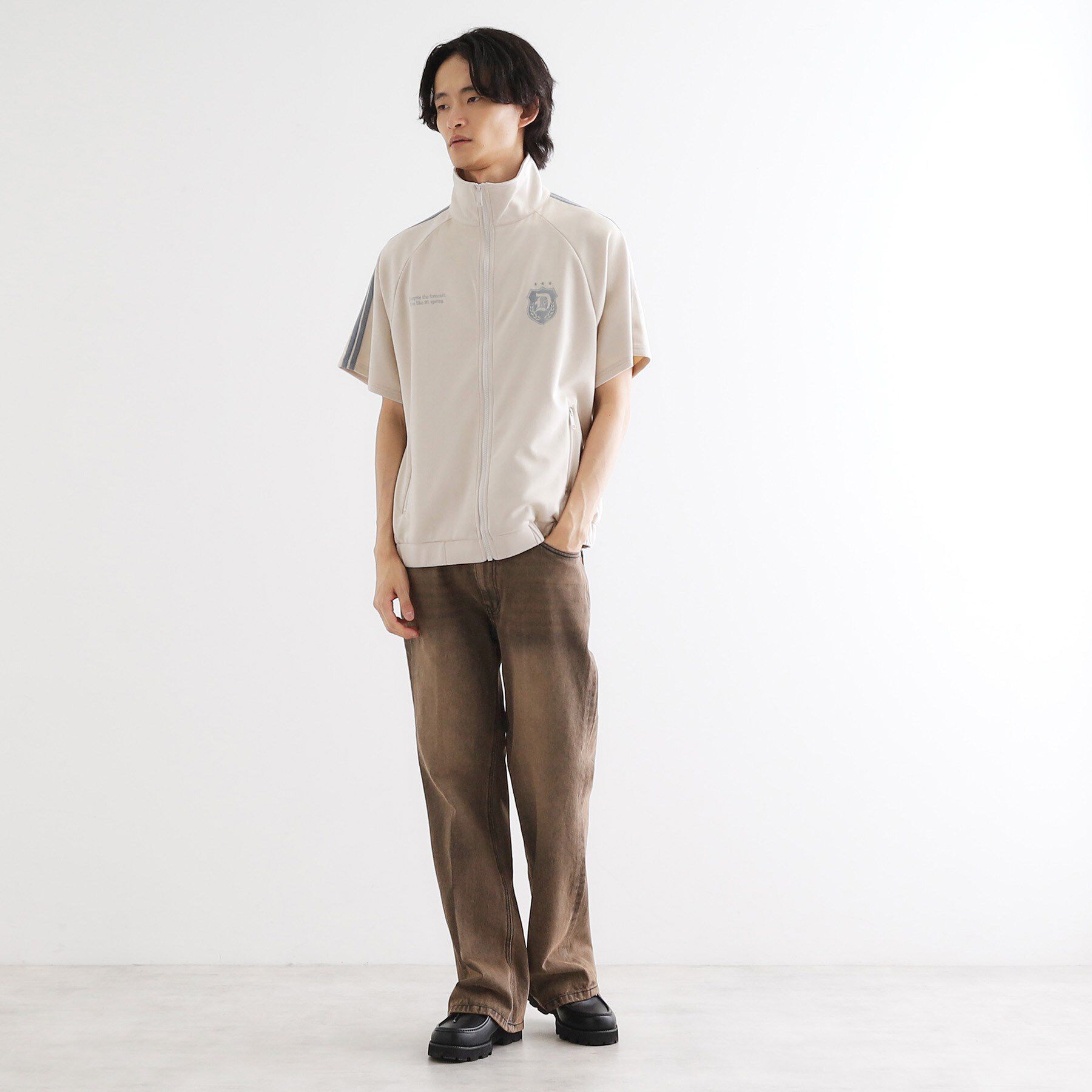 tk.TAKEO KIKUCHI「スエードライクトラックジャケット」|ブルゾン・スタジャン|